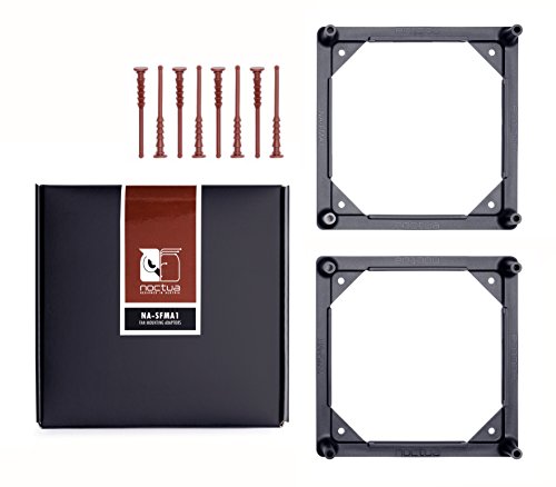 Noctua NA-SFMA1, 140 auf 120mm Lüfter Adapterrahmen für Wasserkühlungs-Radiatoren (2 Stück, Schwarz) von Noctua