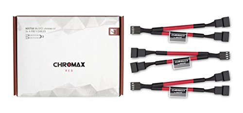 Noctua NA-SYC1 chromax.red, 4-Pin Y-Kabel für Lüfter (Rot) von Noctua