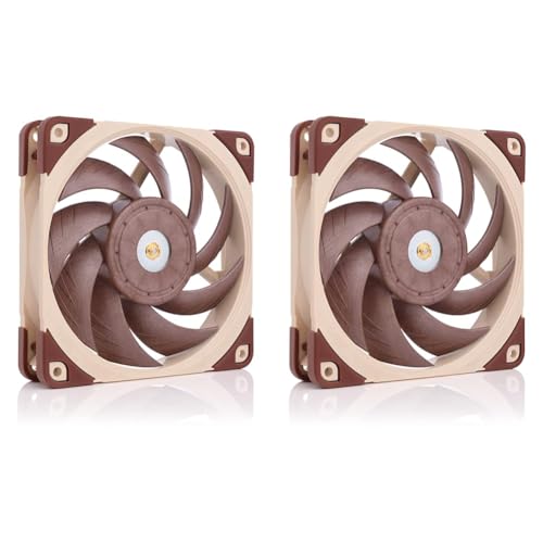 Noctua NF-A12x25 PWM, Leiser Premium-Lüfter, 4-Pin, Komaptibel mit Desktop (120mm, Braun) (Packung mit 2) von Noctua