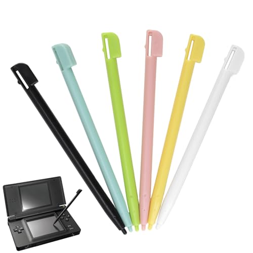 6 Stück Eingabestift für Nintendo NDS DS Lite DSL NDSL, Stift Plastik Spielkonsole Zubehör (6 Farben) von Nodcows