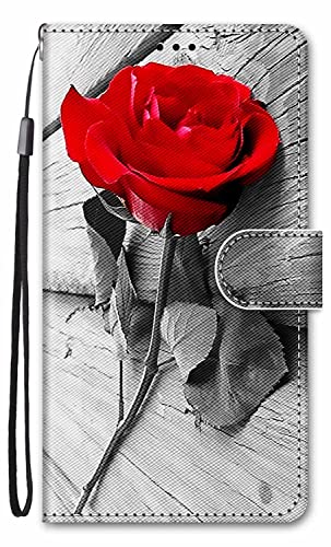 Nodigao für Honor 400 Lite Hülle Leder Magnetisch Kickstand mit Kartenfach Tier Muster Motiv Book Flip Hüllen Handyhülle Tasche Case - Rose von Nodigao