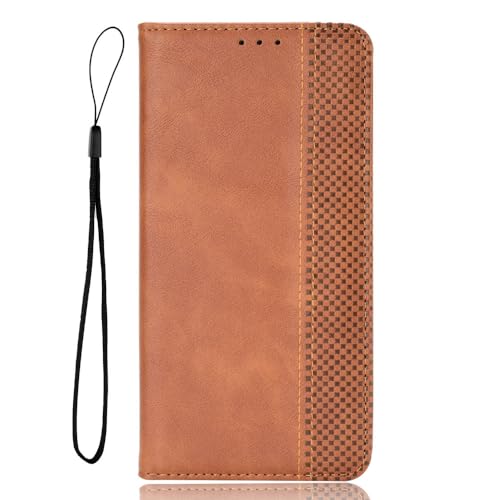 Nodigo-EU für Fairphone 5 Hülle Leder Magnetisch Kickstand mit Kartenfach 360 Grad Einfarbig Design Book Flip Hüllen Handyhülle Tasche Case - Braun von Nodigo-EU