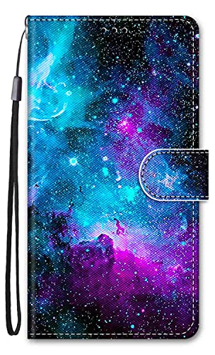 Nodigo-EU für Honor Magic 6 Lite / Magic6 Lite 5G / x9b Hülle Leder Magnetisch Kickstand mit Kartenfach 360 Grad Tier Muster Motiv Lustig Design Book Flip Hüllen Handyhülle Tasche Case - Universum von Nodigo-EU