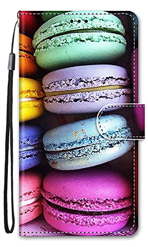 Nodigo-EU für Samsung Galaxy A15 4G 5G Hülle Leder Magnetisch Kickstand mit Kartenfach 360 Grad Tier Muster Motiv Lustig Design Book Flip Hüllen Handyhülle Tasche Case - Macaron von Nodigo-EU