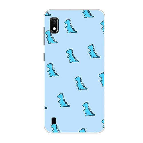 Nodigo Kompatibel mit Samsung Galaxy A10 2019 Hülle Schwarz Silikon Lustig Muster Ultra Dünn Slim Matt Hüllen Handyhülle Ultra Dünn Kreativ Motiv Gummi Cover Durchsichtig Bumper TPU Case - Dinosaurier von Nodigo