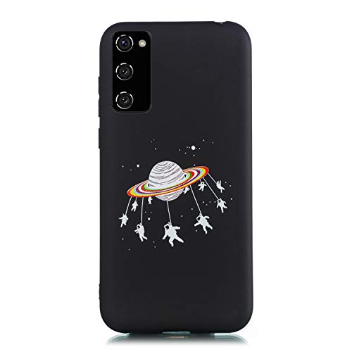 Nodigo Kompatibel mit Samsung Galaxy S20 FE/S20 Lite 4G 5G Hülle Schwarz Silikon Lustig Muster Ultra Dünn Slim Matt Hüllen Handyhülle Ultra Dünn Kreativ Motiv Gummi Cover Bumper TPU Case - Planet von Nodigo