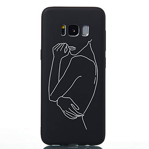 Nodigo Kompatibel mit Samsung Galaxy S8 Hülle Silikon Schwarz Lustig Muster Ultra Dünn Matt Hüllen Handyhülle Ultra Dünn Kreativ Motiv Gummi Cover Bumper TPU Case - Karosserie von Nodigo