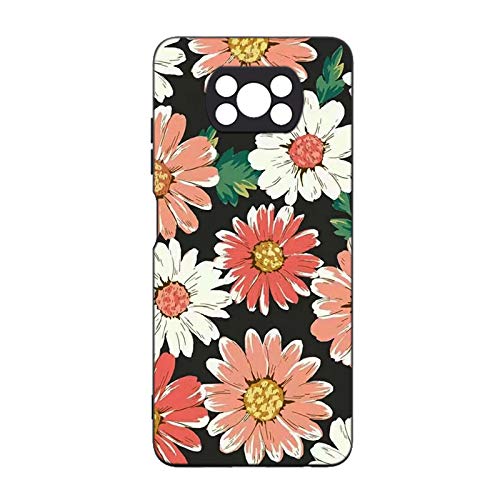 Nodigo Kompatibel mit Xiaomi Poco X3 NFC Hülle Silikon Schwarz Lustig Muster Ultra Dünn Matt Hüllen Handyhülle Ultra Dünn Kreativ Motiv Gummi Cover Bumper TPU Case - Daisy von Nodigo