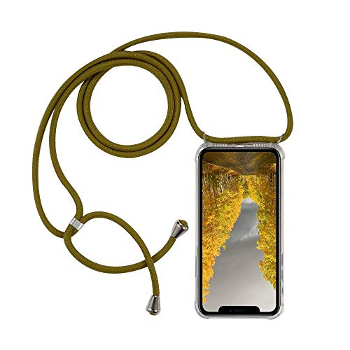 Nodigo für iPhone SE 2020/iPhone 8/iPhone 7 Hülle mit Band Necklace Einstellbar Silikon Durchsichtig Klar Hüllen Handyhülle Kreativ Design Gummi Cover Stossfest Bumper TPU Case - Grün von Nodigo