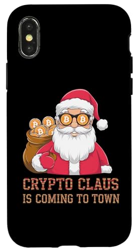 Crypto Claus kommt in die Stadt, Krypto Weihnachten Hülle für iPhone X/XS Crypto Claus kommt in die Stadt, Krypto Weihnachten Hülle für iPhone X/XS von Noether Sym