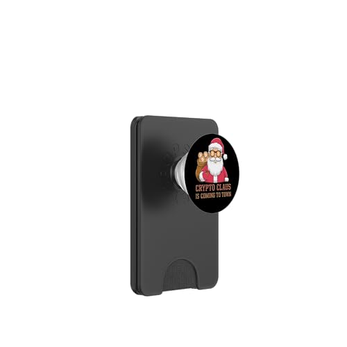 Crypto Claus kommt in die Stadt, Krypto Weihnachten PopSockets PopWallet für MagSafe Crypto Claus kommt in die Stadt, Krypto Weihnachten PopSockets PopWallet für MagSafe von Noether Sym