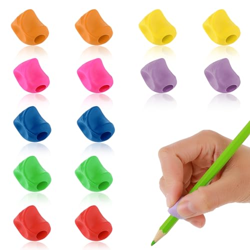 Nogeqi 14 Stück Silikon Stifthalter Kinder Hilfe, Schreibhilfe Für Stift Kinder, Stifthaltung Hilfsmittel Stifte, Stiftehalter Stift Halterung Für Kindergarten Linkshänder Oder Rechtshänder von Nogeqi