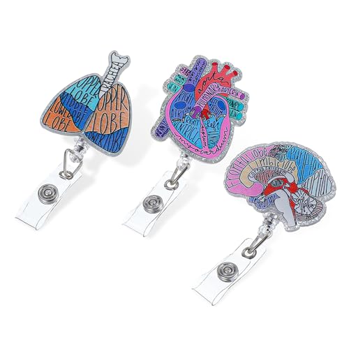 Nogeqi 3 Stück Ausweishalter Krankenschwester Abzeichen, Retractable Anatomie Badge Student Nurse Badge Einziehbarer Für Ärzte Lehrer Krankenpflege Klinikdoktor Krankenschwester Büro Nogeqi 3 Stück Ausweishalter Krankenschwester Abzeichen, Retractable Anatomie Badge Student Nurse Badge Einziehbarer Für Ärzte Lehrer Krankenpflege Klinikdoktor Krankenschwester Büro von Nogeqi