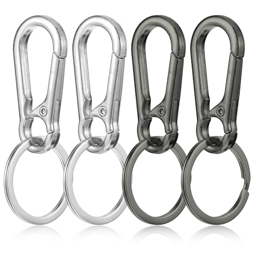 Nogeqi 4 Stück Karabiner Schlüsselanhänger Metall, Karabinerhaken Schlüsselanhänger, Schlüsselkarabiner Klein Für Hundemarken, Halsband, Geschirr, Basteln Anti-Rust Für Hund Und Katze Zubehör Nogeqi 4 Stück Karabiner Schlüsselanhänger Metall, Karabinerhaken Schlüsselanhänger, Schlüsselkarabiner Klein Für Hundemarken, Halsband, Geschirr, Basteln Anti-Rust Für Hund Und Katze Zubehör von Nogeqi