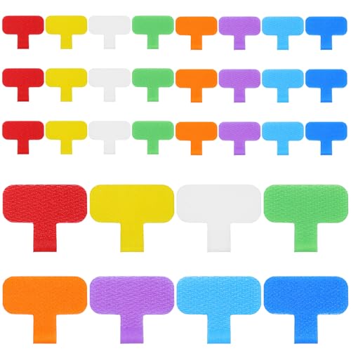 Ouligay 32 Stück Kabel Beschriftung Kabeletiketten Beschreibbare Kabelbeschriftung Clip Wiederverwendbar Kabeletiketten, Wasserdicht Kabelmarkierung Identifizieren von Kabeln Drähten 3,8 x 3cm von Nogeqi