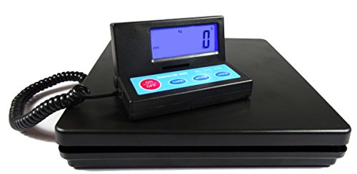 Nohlex Paketwaage 50kg/2g. Robuste Plattformwaage/Briefwaage inkl. Netzteil. Abnehmbares beleuchtetes Display von Nohlex