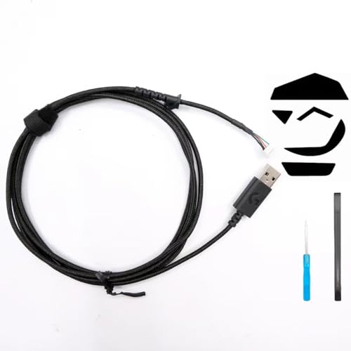 NoirVogel USB-Mauskabel Mäuseleitung (6,5 Fuß) kompatibel mit Logitech G502 Hero Wired Mouse Kabel Ersatzteile Reparatur Zubehör von NoirVogel
