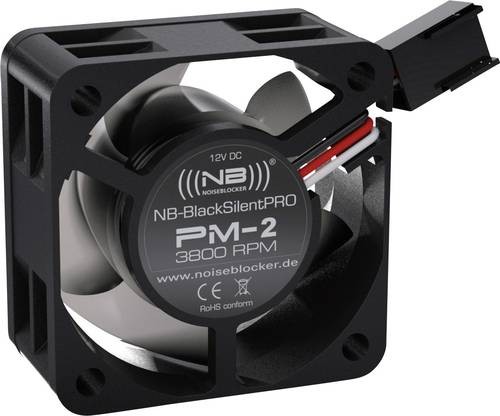 NoiseBlocker BlackSilent Pro PC-Gehäuse-Lüfter Schwarz (B x H x T) 40 x 40 x 20mm von NoiseBlocker