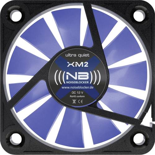 NoiseBlocker BlackSilent XM-2 PC-Gehäuse-Lüfter Schwarz, Blau (transparent) (B x H x T) 40 x 40 x von NoiseBlocker