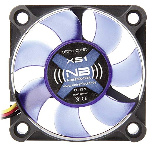 Noiseblocker Mini PC Gehäuselüfter Black Silent PC Fan XS1 - Mini Lüfter 50x50x10 12v - PC Lüfter 50mm - Cooling Fan nur 16,3 dB(A) bei 3000 U/min von Noiseblocker