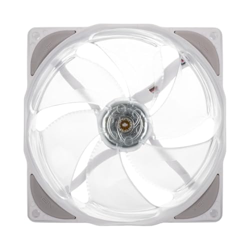 Noiseblocker NB-eLoop X B12-PS PC Gehäuselüfter 120mm RGB - ARGB Lüfter 120mm - RGB Fan 120mm Lüfter PWM mit Silent Wings - Moderne Silent PC Lüfter RGB - Weiß von Noiseblocker