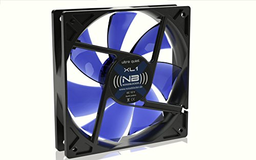 Noiseblocker PC Gehäuselüfter 120mm BlackSilent Fan XL1 - PC Lüfter 120mm mit Silent Wings - Die Maximale Lautstärke Beträgt nur 13 dB (A) und Airflow von 69 m³/h von Noiseblocker