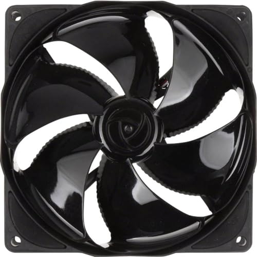 Noiseblocker PC Gehäuselüfter 120mm NB-eLoop PC Fan B12-PS Black Edition - PC Fan 120mm Lüfter PWM - Kühler PC mit Extrem Silent Wings und Max Lautstärke bis 21,2 dB (A) von Noiseblocker