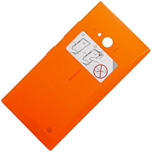 Nokia Lumia 730 original Akkudeckel orange inklusive Ein/Aus Taste Laut/Leise Taste und NFC Antenne von Nokia Lumia