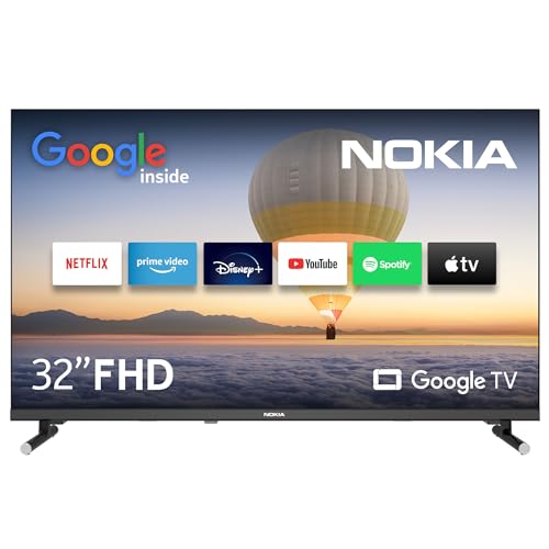 NOKIA 32 Zoll (80 cm) Google TV FHD (WLAN, Triple Tuner DVB-C/S2/T2) – FN32GE320 - 2023 von Nokia