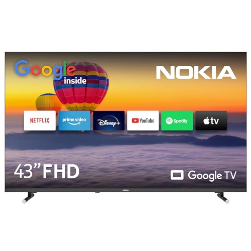 NOKIA 43 Zoll (109 cm) Google TV FHD (WLAN, Triple Tuner DVB-C/S2/T2, Google Assistant, YouTube, Netflix, DAZN, Prime Video, Disney+) – FN43GE320 - 2023 von Nokia