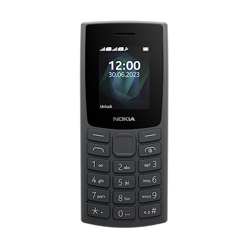 Nokia 105 2G Edition 2023 (Dual-SIM, 1,77" Display, 1000 mAh Akku, 32MB, 3.5mm Kopfhöreranschluss, FM Radio) Charcoal von Nokia