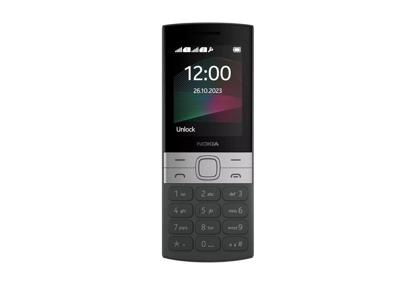 Nokia 150 Handy (2,4 Zoll, Mobiltelefon, Schwarz, Ohne Simlock, Kamera, 3,5mm Klinke) von Nokia