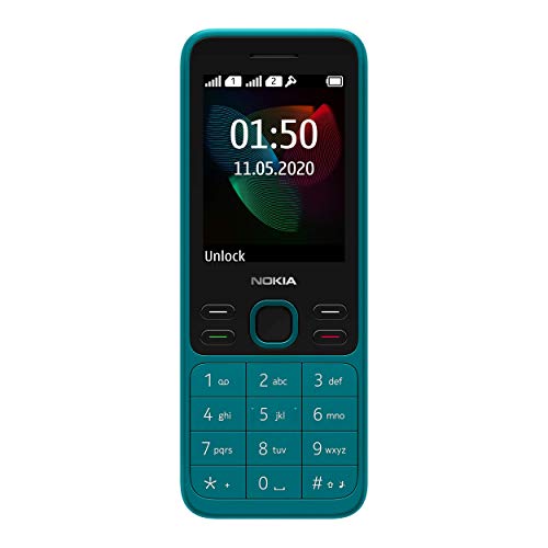 Nokia 150 Version 2020 Feature Phone (2,4 Zoll, 4 MB interner Speicher (erweiterbar auf bis zu 32 GB per MicroSD-Karte), 4 MB RAM, Dual SIM) Cyan von Nokia