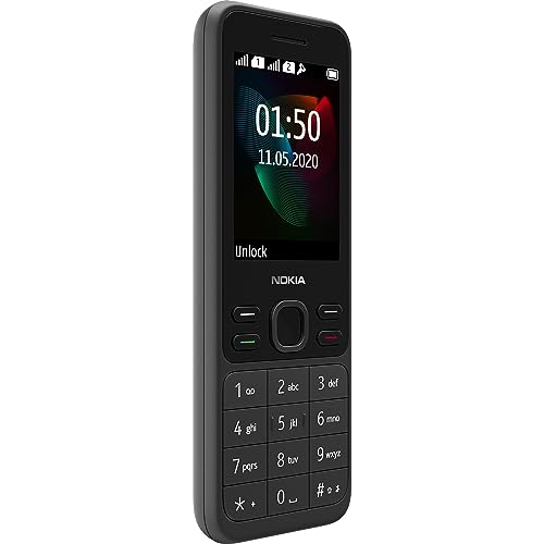 Nokia 150 Version 2020 Feature Phone (2,4 Zoll, 4 MB interner Speicher (erweiterbar auf bis zu 32 GB per MicroSD-Karte), 4 MB RAM, Dual SIM) schwarz von Nokia