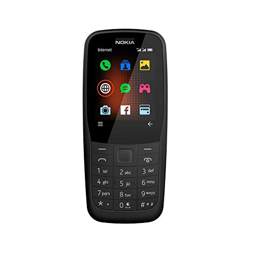 Nokia 220 Feature Phone, 2, 4 Zoll, 24MB ROM, 16MB RAM, Version 2019, Black von Nokia