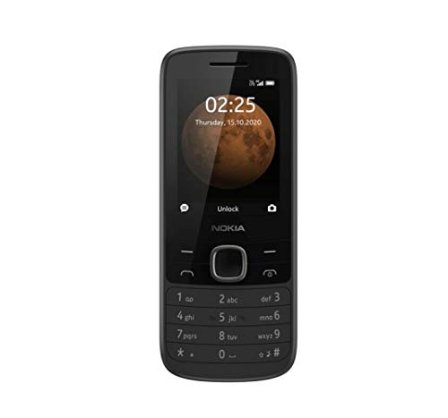 Nokia 225 4G Handy, 6,1 cm (2,4 Zoll), 4 GB RAM, 64 GB ROM, VGA-Kamera, Akku, 1150 mAh, Dual-SIM, Schwarz [ES/PT-Version] von Nokia