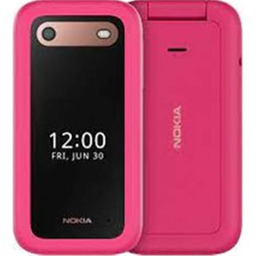 Nokia 2660-4G Dual Sim, 2,8 Zoll Display, große Tasten, SOS-Taste, Kamera, Bluetooth, FM-Radio und MP3-Player, großer Akku, Rosa, Italien von Nokia