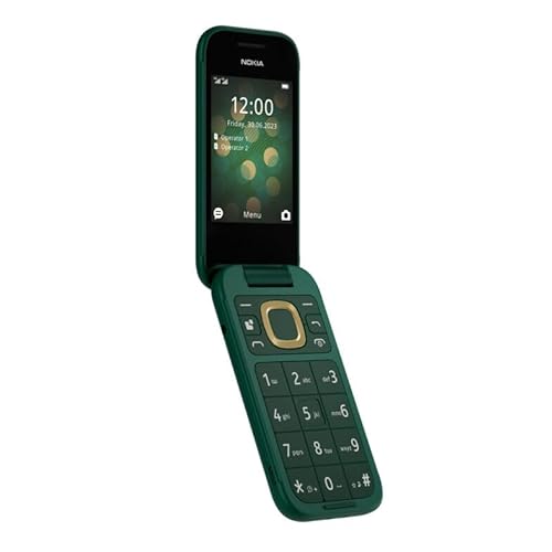 Nokia 2660 – Handy 4G Dual SIM, Display 2,8 Zoll, große Tasten, SOS-Taste, Kamera, Bluetooth, kabelloses FM-Radio und MP3-Player, großer Akku, Grün, Italien von Nokia