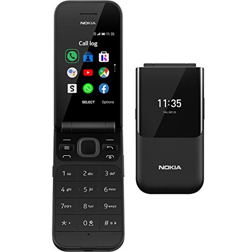 Nokia 2720 Flip Klapphandy (7,1cm (2,8 Zoll), 4GB Interner Speicher, 512MB RAM, Dual-SIM, KaiOS) schwarz von Nokia