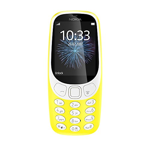 Nokia 3310 (2,4 Zoll Farbdisplay, 2MP Kamera, Bluetooth, Radio, MP3 Player, Dual Sim) gelb, 0.016 von Nokia