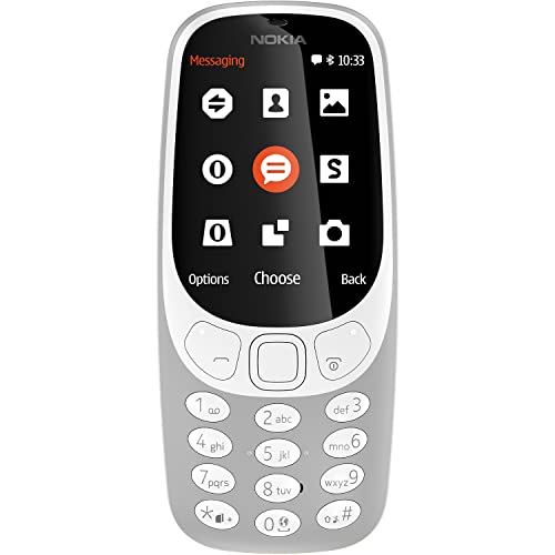 Nokia 3310 2G Mobiltelefon (2,4 Zoll Farbdisplay, 2MP Kamera, Bluetooth, Radio, MP3 Player, Single Sim) grau von Nokia