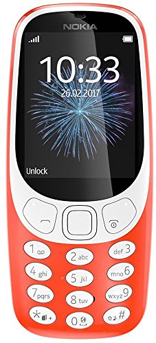 Nokia 3310 2G Mobiltelefon (2,4 Zoll Farbdisplay, 2MP Kamera, Bluetooth, Radio, MP3 Player, Single Sim) warm red von Nokia