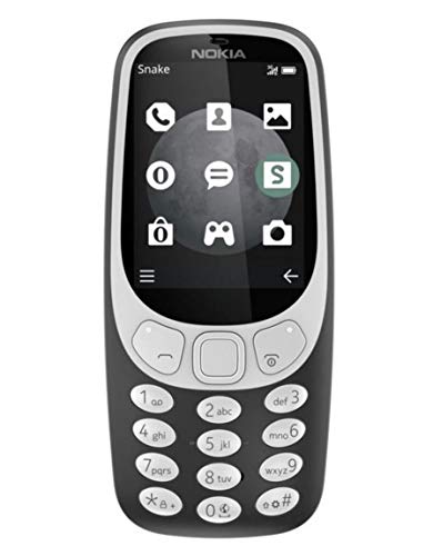 Nokia 3310 3G Mobiltelefon (2,4 Zoll Farbdisplay, 2MP Kamera, Bluetooth, Radio, MP3 Player, Dual Sim) charcoal von Nokia