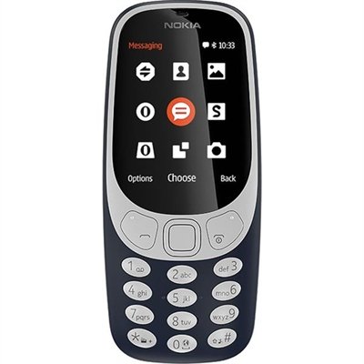 Nokia 362999 3310-Handy (6,09 cm (2,4 Zoll) Display, Dual SIM, MicroSD Speicherkartenleser, 1200 mAh Akku) blau von Nokia