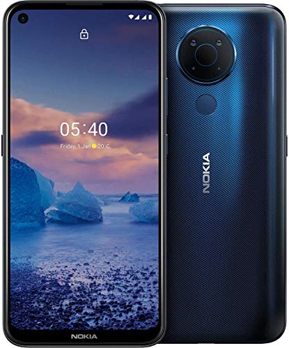 Nokia 5.4 Smartphone mit 6,39-Zoll-HD+-Display, 4 GB RAM, 128 GB Speicher, 48-MP-Vierfach-Kamera, Qualcomm Snapdragon 662, 2 Tagen Akkulaufzeit und Android-Upgrades, Dual-SIM - Polar Night von Nokia