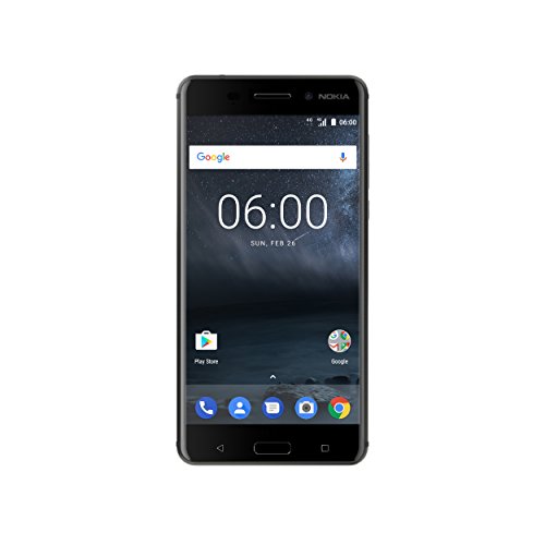 Nokia 6 Smartphone (13,9 cm (5,5 Zoll), 32GB, 16 Megapixel Kamera, Android 7.0, Single Sim) matt-schwarz, version 2017 von Nokia