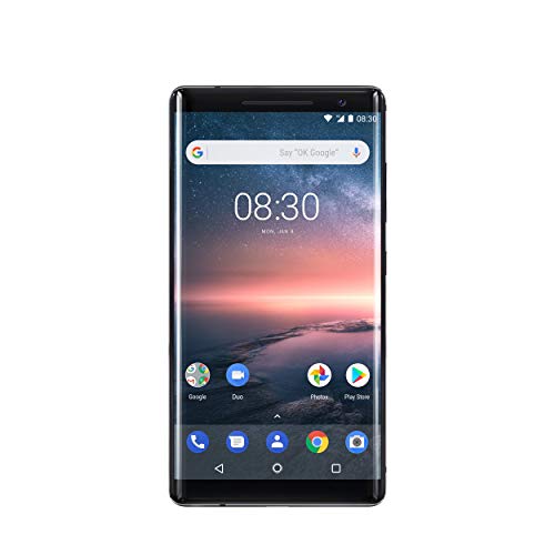 Nokia 8 Sirocco Smartphone (5,5 Zoll QHD Poled, Android 8 Oreo, 128 GB ROM, 6GB RAM, 13 MP Camera, Single Sim, IP67) schwarz von Nokia