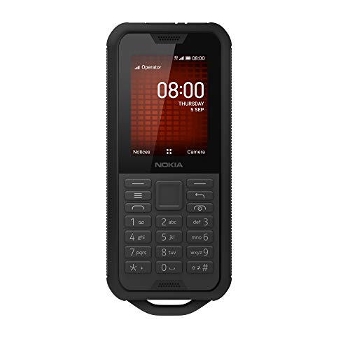Nokia 800 Tough 2,4 Zoll 4G UK SIM-Free Funktion Telefon mit Google Assistant (Single-SIM) - Schwarz von Nokia