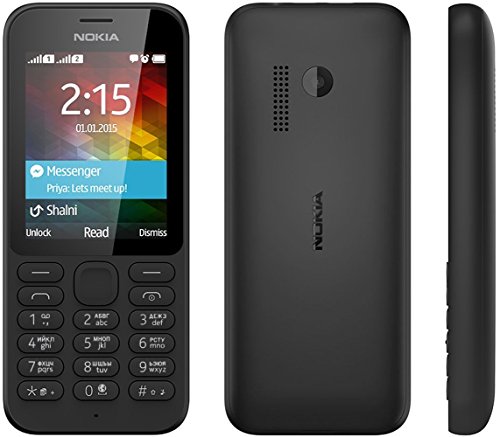 Nokia A00023207 215 Smartphone Dual-SIM (5,08 cm (2,4 Zoll) Display, 0,3 Megapixel Kamera, GSM-Dualband, 8MB RAM, Bluetooth 3.0, micro-USB 2.0) schwarz von Nokia