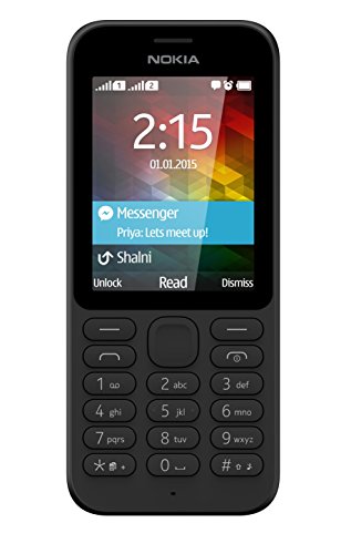 Nokia A00023207 215 Smartphone Dual-SIM (5,08 cm (2,4 Zoll) Display, 0,3 Megapixel Kamera, GSM-Dualband, 8MB RAM, Bluetooth 3.0, micro-USB 2.0) schwarz von Nokia